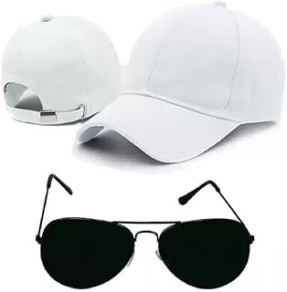 CAPITEUM Men's & Boys Adjustable Baseball Cap with Black Sunglasses, Price In India