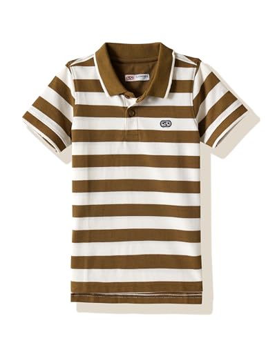 Image of Amazon Brand - Symbol Boys Cotton Rich Striped Polo Tshirt | Collar Tshirts | Half Sleeves | Regular Fit