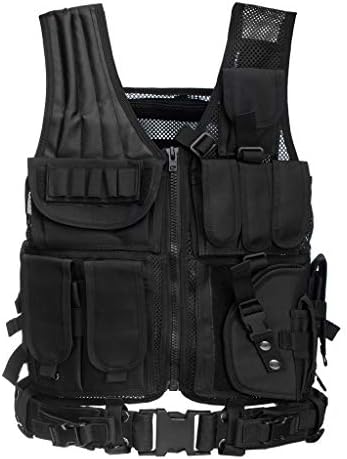 Jipemtra Tactical Airsoft Vest for Kids Outdoor Molle Breathable JPC Vest Game Protective Vest Adjustable Modular Chest Set Vest CS Field Vest Training Vest