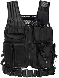 Jipemtra Tactical Airsoft Vest for Kids Outdoor Molle Breathable JPC Vest Game Protective Vest Adjustable Modular Chest Set Vest CS Field Vest Training Vest