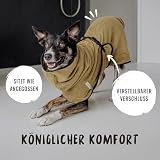 Rudelkönig Hundebademantel für große Hunde - Bademantel Hund 100% Baumwolle