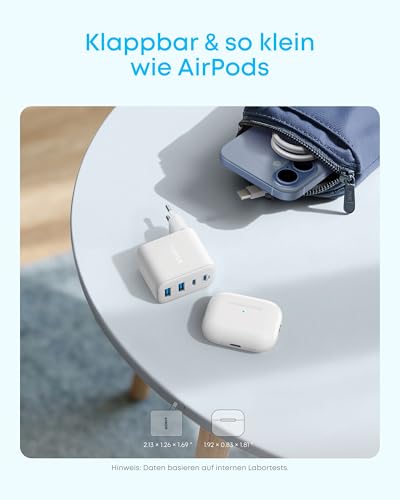 Anker Zolo 50W USB C Ladegerät, 4-Port Netzteil mit 2 USB-C und 2 USB-A – Ansicht 4