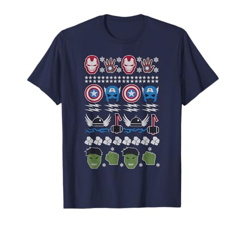 Marvel The Avengers Ugly Christmas Sweater Graphic T-Shirt