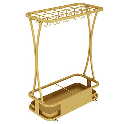 Porte-parapluie en métal doré XL design élégant pour sublimer votre entrée