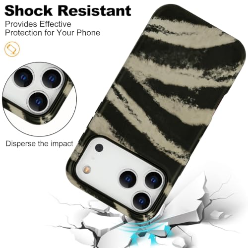 Coque iPhone 17 Pro Max zèbre noir et blanc antichoc double couche - 2
