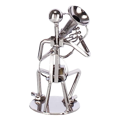 Broadway Gift Silvertone Tuba Player 6 inch Table Top Figurine