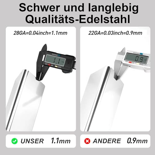 Vnierxful 7636 Edelstahl Flavorizer Bars für Weber Spirit I & II 300 Series, Spirit E310, E320, E330, S310, S320, S330, 38,9CM Hitzeplatte, Grill-Ersatzteile Aromaschienen für Weber Spirit