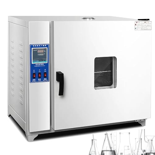 Horno de calefacción eléctrico industrial con control preciso de temperatura para secado y calefacción de laboratorio, incluye parrilla de 2 niveles