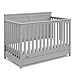 Graco Hadley 5-in-1 Convertible Crib with Drawer (Pebble Gray) – GREENGUARD Gold Certified, Crib with Drawer Combo, Full-Size Nursery Storage Drawer, Converts to Toddler Bed, Daybed