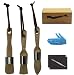 SKATAN 3 Style Chalk & Wax Brushes for Furniture Based Paints, Milk Paint,Artist - Waxing|Professional Quality,Made of Natural Boar Hair
