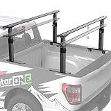 Top 10 Best Kayak Rack Ram 1500 Reviews & Comparison 1 StarONE Adjustable Height Truck Ladder Rack, Aluminum Truck Bed Rack Fit for Ford F150/Ram 1500/Chevy Silverado/GMC Sierra (No Bed Rails), 600 LBS Capacity for Carrying Kayak/Ladder/Lumber/Bike