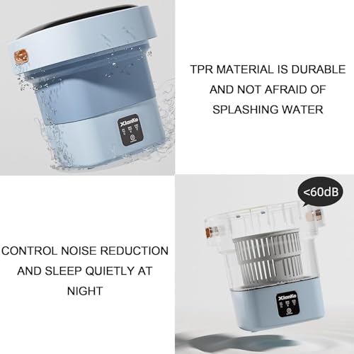Machine à laver portable pliable 13L blanche avec 3 modes - 7