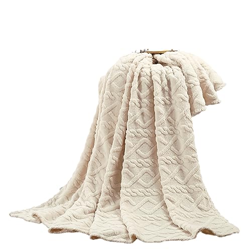 Couverture moelleuse de luxe en peluche légère pour lit et canapé