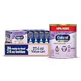 Enfamil NeuroPro Gentlease Baby Formula, Brain Building DHA, HuMO6 Immune Blend, Reduce Fussiness, Crying, Gas & Spit-up in 24 Hrs,27.4 Oz Can + Ready-to-Feed Infant Formula,Liquid, 2 Fl Oz (24 Count)