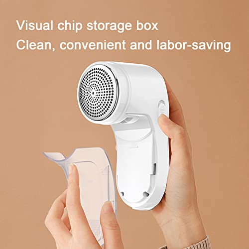 Usb Electric Lint Remover, Fabric Shaver, Fuzz Remover, Quickly And Effectively Remove Pilling Of Clothes,Bed Sheets,Socks And Other Fabric, 3 Stainless Steel Blades (White) #TOP2