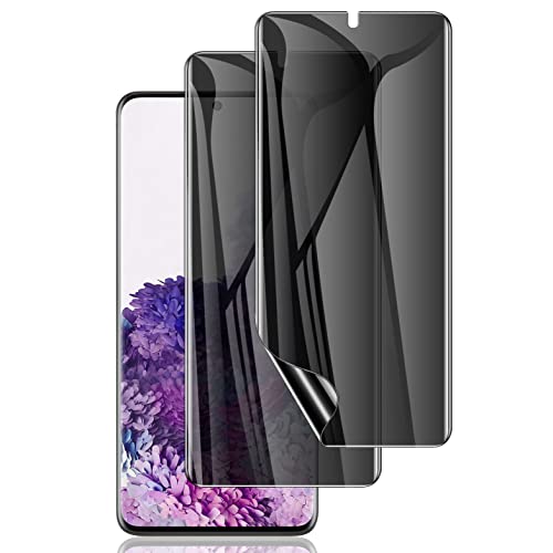 [2 Pack] Galaxy S20 Plus Privacy Screen Protector, Anti-Spy Flexibel Film Tpu Screen Protector For Samsung Galaxy S20 Plus, S20+ 2020 6.7 Inch [Support Fingerprint Id] [Case Friendly] [Full Coverage] - Black #TOP8