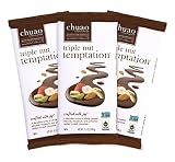 Chuao Chocolatier Triple Nut Temptation Dark Chocolate Bars | Gourmet Chocolate Roasted Nuts Europea