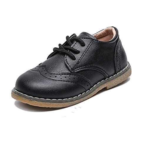 Image of Boys School Uniform Dress Shoes Casual Oxford Flats Toddler Girl Dress Shoes