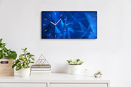 Horloge sur toile mains blanches au design géométrique raffiné