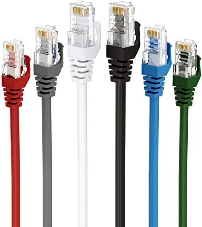 BlueRigger CAT6 Ethernet Cable 3FT - 6 Pack (1Gbps, 550MHz, RJ45) CAT 6 Gigabit Internet Network LAN Patch Cord - Compatible with Game Consoles, Smart TV, Router