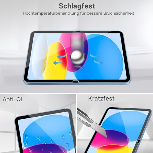 ProCase 2 Stück 9H Schutzglas iPad 10,9 Zoll 10.Gen/iPad 11 Zoll A16 – Ansicht 5