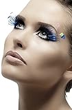 Fever Women's One Size Eyelashes with Feather Plumes Contains Glue in Display Box, Blue