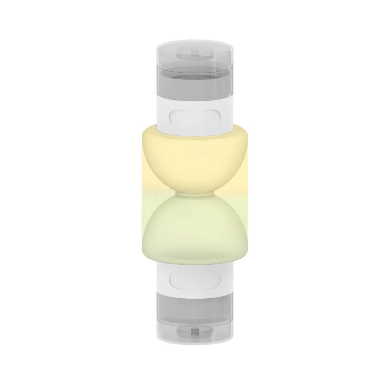 Eowstar 2pcs 2 In 1 Travel Dispenser Pump Bottles - Leak Proof Portable Containers For Lotion, Shampoo, Cream, And Soap(Yellow-Green)