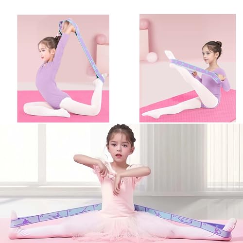 2pcs Stretch Strap for Kids,Elastic Yoga Stretching Strap with Loops, Multi-Loop Adjustable Exercise Stretching Bands,Stretching Resistance Ballet Bands for Dance, Latin, Gymnastics Exercis -8Loops - Image 6