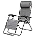 Caravan Canopy Infinity Zero Gravity Steel Frame Patio Deck Chair, Grey (Pair)