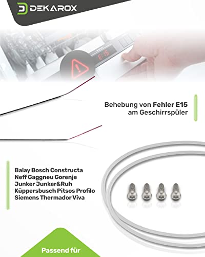 DEKAROX 2 x Pumpentopfdichtung Dichtung für Geschirrspüler 182mm Reparatursatz bei Fehler E15 für Spülmaschine Bosch Siemens Neff Constructa Küppersbusch wie 12005744 12005317 12026667 Version 2.0