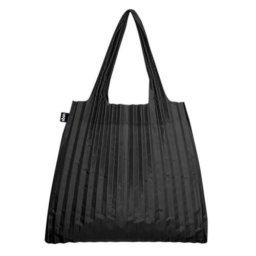 Sac recyclé noir doublé LOQI idéal pour le shopping urbain et le marché