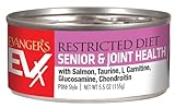 Evanger’s EVX Restricted Diet Senior and Joint Health Canned Cat Food – 24 Count, 5.5 oz Cans Each – Salmon with Taurine, L Carnitine, Glucosamine & Chondroitin – Grain Free Pâté Style