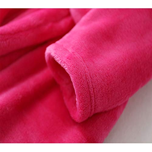 Image of Boys Girls Bathrobes,Toddler Boy Girl Robes,Children's Plush Soft Coral Fleece Hooded Pajamas Sleepwear for Kids