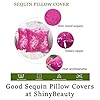 ShinyBeauty Sequin Pillow Case 20x20 2 Pack Hot Pink Glitter Pillow Decorative Throw Pillows Pillow Decorative Sparkles Holiday Throw Pillows (20x20 x2pc, Hot Pink) #5