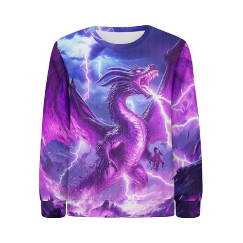 HUIACONG Kids Long Sleeve Shirt for Boys Girls Sweatshirt for Children