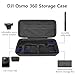 Geekria Action Camera Protective Case Carrying Case, Compatible with DJI Osmo 360 Action Camera, Travel Storage Bag with Cable Storage (Black)