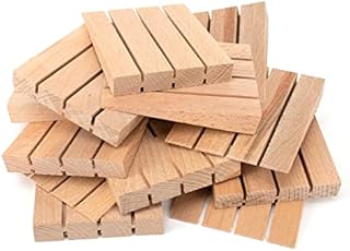 JCP Hardwood Wooden Wedges Wood Shims - Fence Panel Wedges - 12 x Blocks of 4 (48 Wood Wedges in Total)
