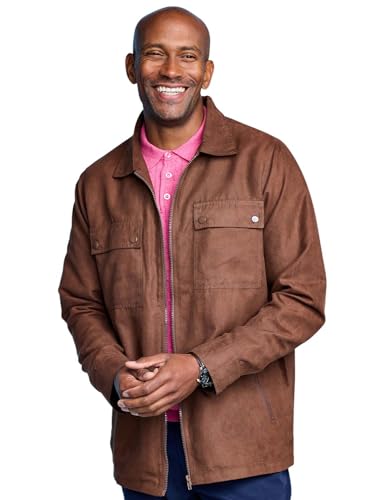 Pegasus | Men's | Stylish and Showerproof Faux Suede Jacket | Tan