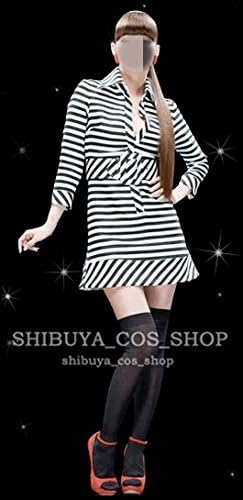 Amazon Co Jp 安室奈美恵白黒ボーダーワンピnew Look Pvコスプレ衣装 オーダーサイズ可能 クリスマス ハロウィン イベント仮装 コスチューム ホビー
