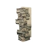 AZ Faux High-Density Polyurethane Faux Stone Interlocking Outside Corner for Interior and Exterior Decor | Stacked Stone Interlocking Outside Corner | Sedona | Ocean Mist