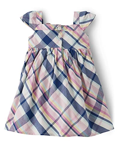 Gymboree,Short Sleeve Dress,Pastel Plaid,3-6 Months #TOP2