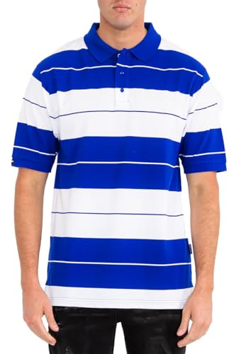 Weiv Polo para hombre de algodón mezclado con manga corta y botones miniatura 1