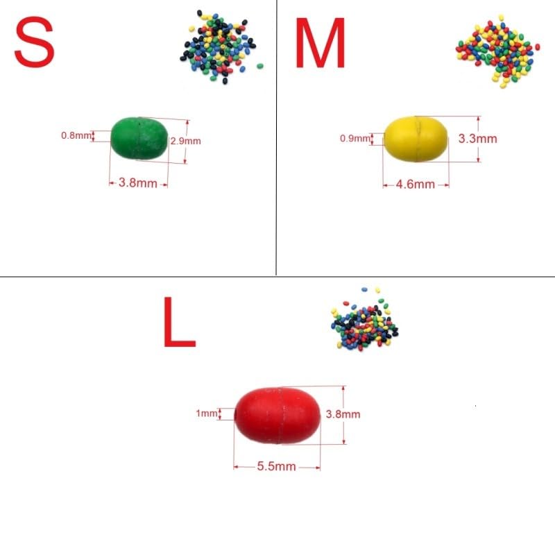 Juego de 300 cuentas tope flotante de colores mixtos miniatura 2