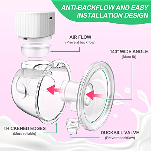 Breast Pump, Hands Free Breast Pump, Double Wearable Breast Pump, Electric Portable Breast Pump With 3 Mode & 9 Levels, Wireless Breast Pump Hand Free, Lcd Display, 25.5Mm Flange, 2 Pack #TOP22