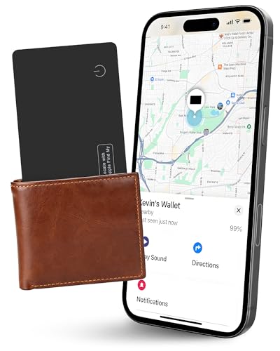 Lizoak 1 Pack Smart Tag Karte – Bluetooth Tracker Card kompatibel mit Apple Wo ist? APP(nur iOS), RFID Sperrung, IP68 Wasserdicht, für Gepäck/Geldbörse/Koffer/Reisepässe