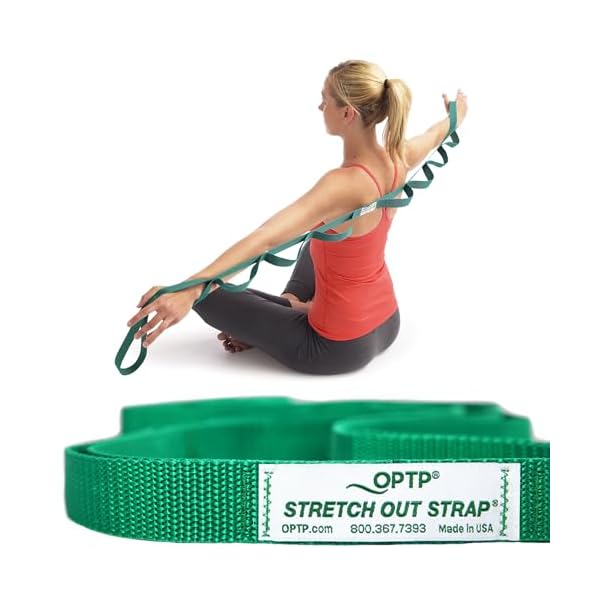 OPTP The Original Stretch Out Strap with Exercise Book, USA-Made Yoga Strap - Image 3