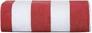 SweetNeedle Beach Towels for Adults Pack of 2 - Royal Blue-White Cabana Striped Classic - 100% Cotton Terry Ringspun Pool Towel, Quick Dry, Super Absorbent Swimming large towel, 450 GSM, 76x152 cm