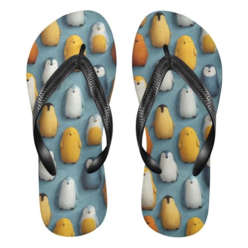 Flip Flop Sandals Funny Penguin Print for Women Men Beach Outdoor XS