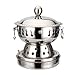 WXWIN Individual Pequeña Hot Pot, hogar de Acero Inoxidable Alcohol Pot, Mini Una Persona Una Olla, Estufa Hot Pot Set Alcohol,1