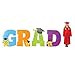 Fun Express - Elementary Grad Stand up for Graduation - Party Decor - Large Decor - Floor Stand Ups - Graduation - 4 Pieces